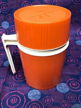 Thermos 10oz Vintage Orange Thermos 1970s